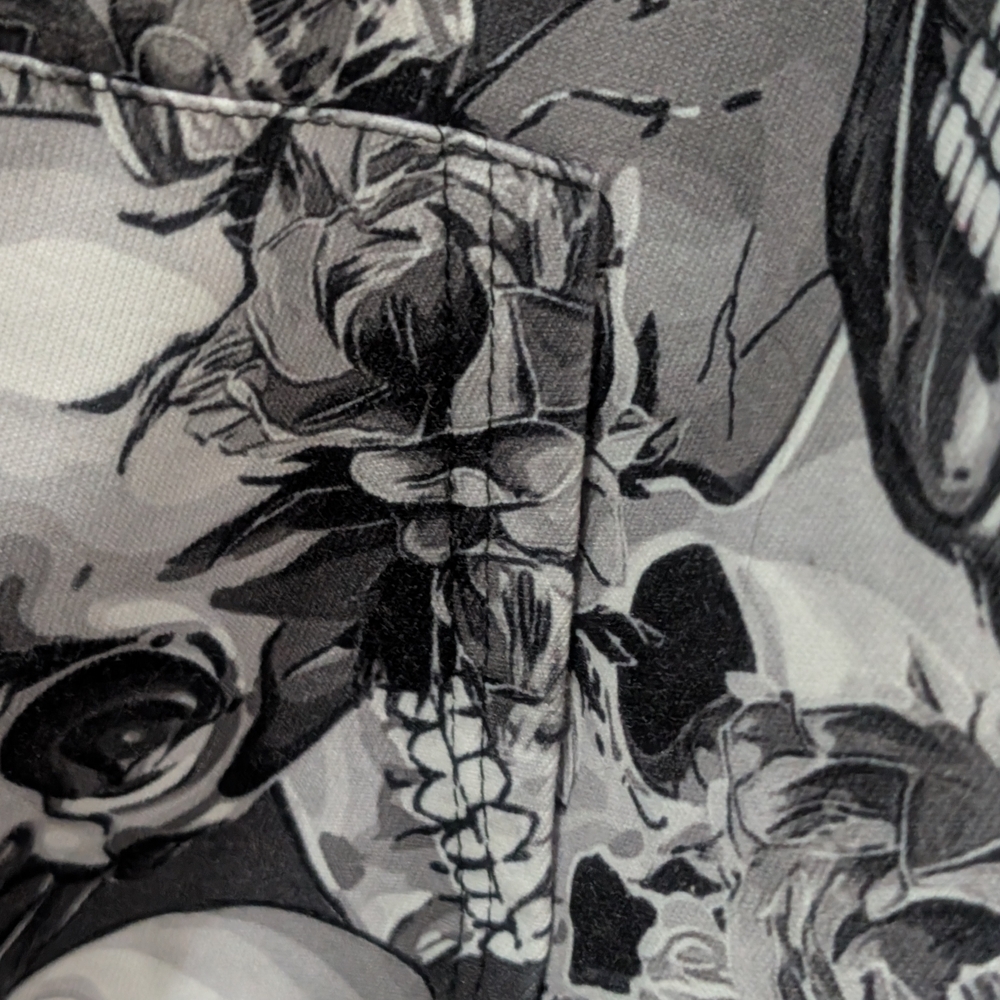 Skull Print Gray Hoodie - Picture 9 of 9